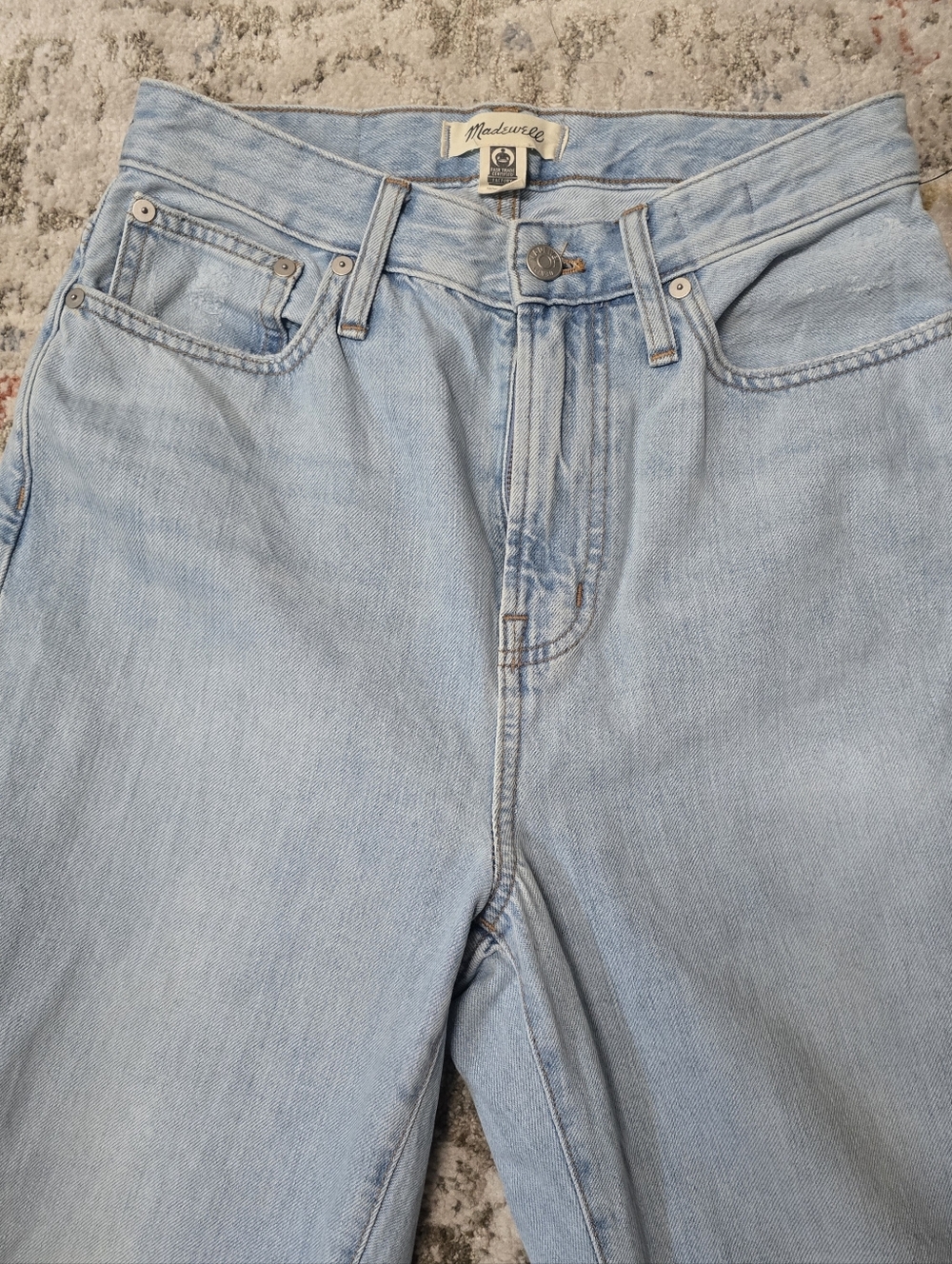 Madewell Light Blue Straight-Leg Women's Jeans - Picture 7 of 14